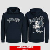 1060 "Endlich Abi " ABI Hoodie by Jack&Jones beidseitig bedruckt
